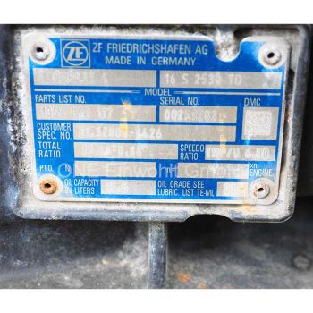 Gebrauchtes MAN Getriebe ZF 16S2530 TO Ecosplit 4, Teilenummer 81.32004.6426, Typenschild