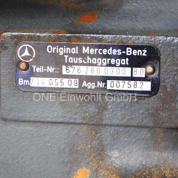 Gebrauchtes Mercedes Getriebe G3/50-5/8,5, BM714.055, TeileNr 6762600300.